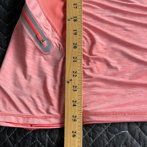 Athleta Activewear Top Womens Medium Orange Mesh Side Panel Athletic - Picture 11 of 11